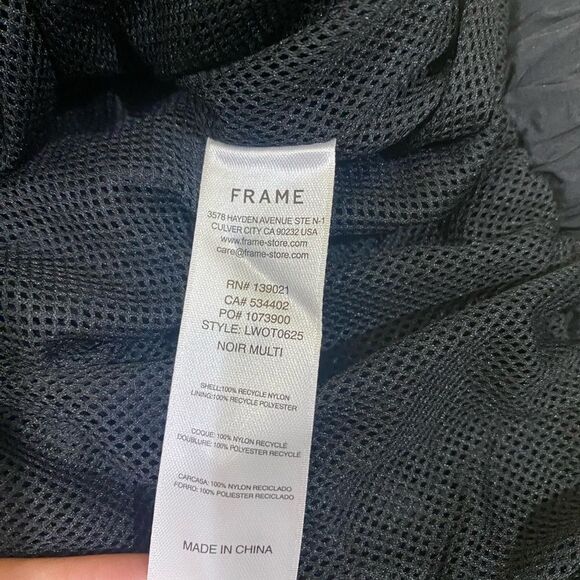 FRAME
Recycled Nylon Anorak Jacket Black windbreaker - Picture 6 of 10